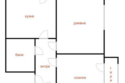 Двустаен тухлен апартамент в Радомир с функционално разпределение