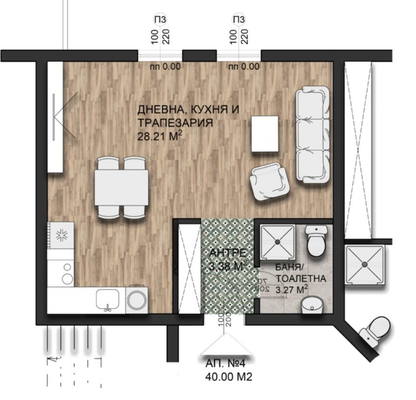 Photo 5 — 2-bedroom apartment in Oblast Veliko Tyrnovo, Malki Chiflik