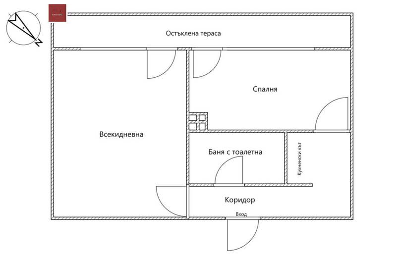 Двустаен апартамент в Борово с югозападно изложение