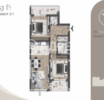 Снимка 4 — Тристаен апартамент с две тераси в Бояна, София