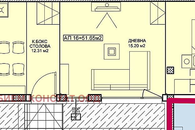 Ground-floor 2-room apartment in Center, Tsar Samuil St