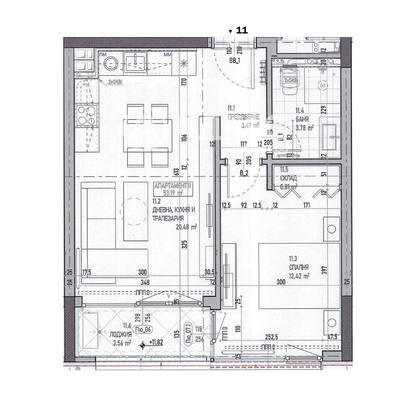 Снимка 4 — Двустаен апартамент с тераса в Център, София