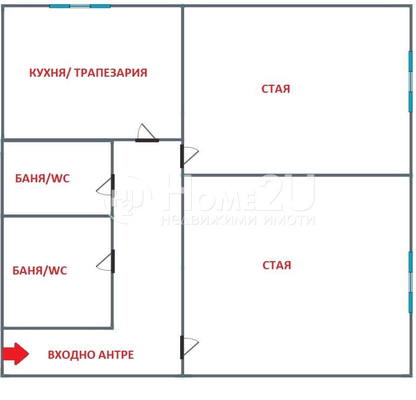 Снимка 2 — Просторен 2-стаен апартамент в Център, близо до метро