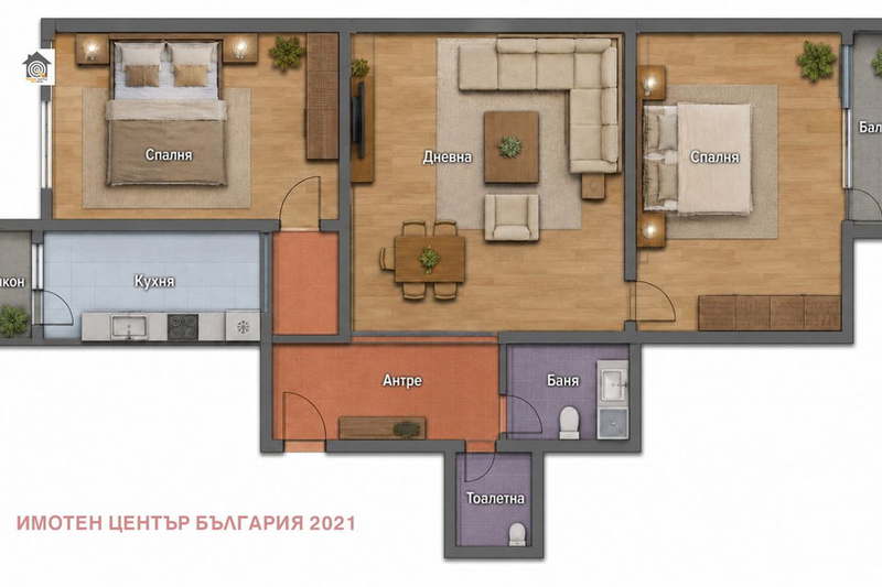 3-bedroom apartment in Sofiya, Centyr