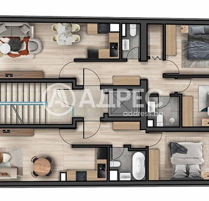Photo 2 — Three-room apartment with two terraces in Center, Sofia