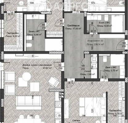 Photo 2 — 4-bedroom apartment in Sofia, Centyr