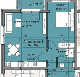 Снимка 4 — Двустаен апартамент с южно изложение в Драгалевци
