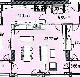 Снимка 3 — Тристаен апартамент с панорамна тераса в Дружба 1, София
