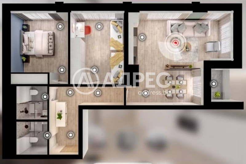 3-bedroom apartment in Sofiya, Drujba 1