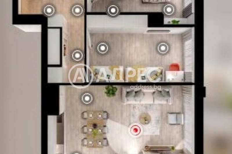 Тристаен апартамент в Дружба 1 с гледка от 24-ти етаж