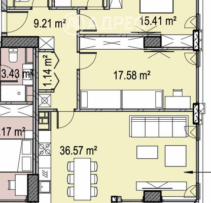 Photo 3 — 3-bedroom apartment in Sofiya, Drujba 1