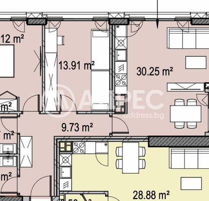 Снимка 2 — Тристаен апартамент в Дружба 1 с тераса и паркомясто