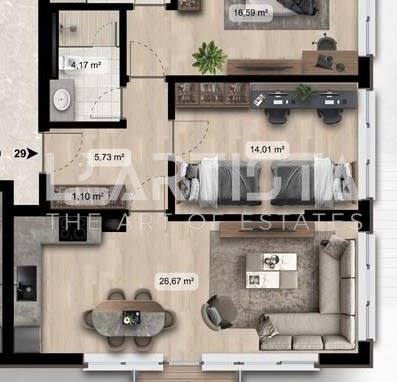Снимка 2 — Тристаен апартамент с две бани в Дружба 2, София
