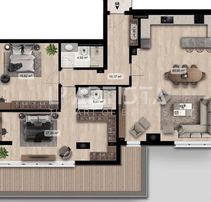 Photo 2 — Three-room apartment with large terrace in Druzhba 2, Sofia