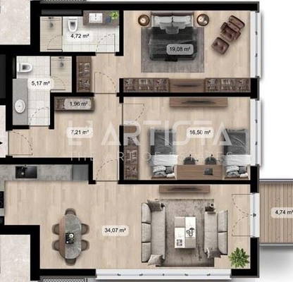 Photo 2 — Three-room apartment with balcony in Druzhba 2, Sofia