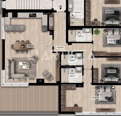 Снимка 2 — Четиристаен апартамент с голяма тераса в Дружба 2, София