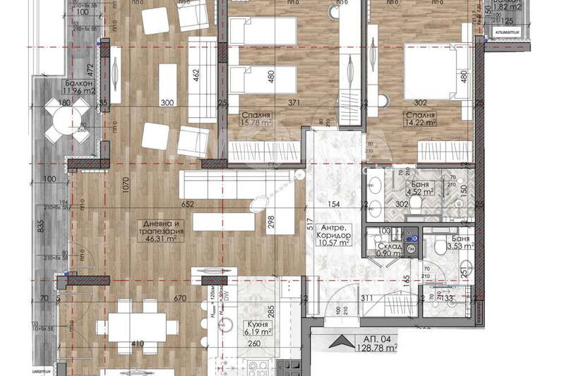 3-bedroom apartment in Sofiya, Goce Delchev
