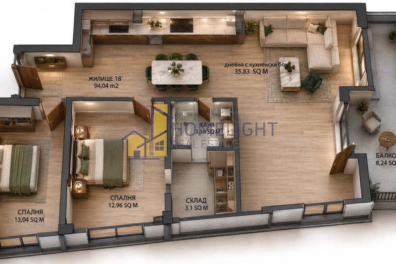 3-bedroom apartment in Sofiya, Hadji Dimityr