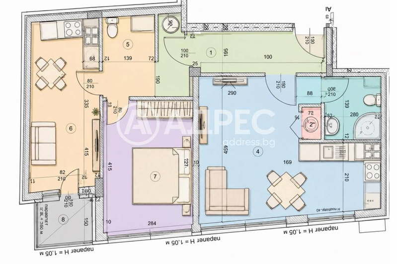 3-bedroom apartment in Sofiya, Hadji Dimityr