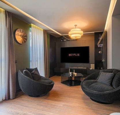 Снимка 2 — Тристаен апартамент с тераса и гледка към Витоша в Хиподрума