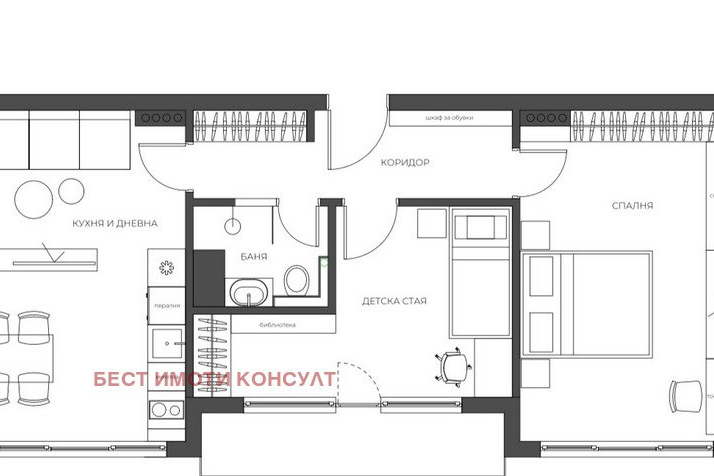 2-bedroom apartment in Sofiya, Ivan Vazov