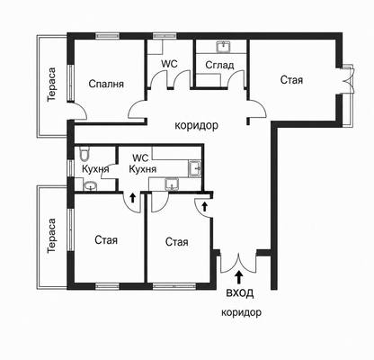 Photo 2 — Three-room apartment with 3 bedrooms in Krasno selo, near the metro