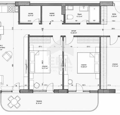 Photo 3 — Four-room apartment in Krastova vada with balcony and parking space