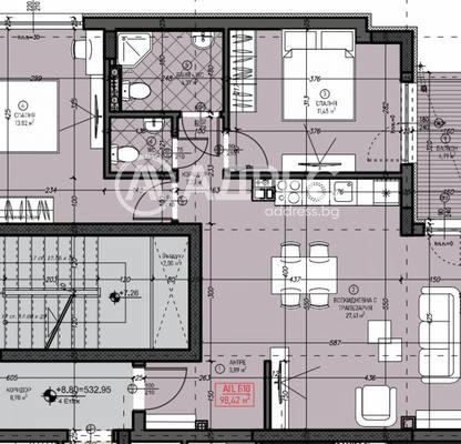 Photo 3 — Three-room apartment in Levski V with balcony and storage room