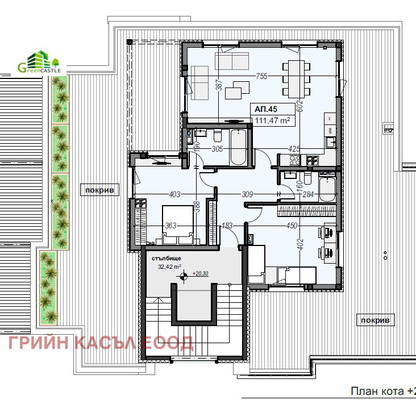 Снимка 2 — Тристаен апартамент с панорамна тераса в Малинова долина, София