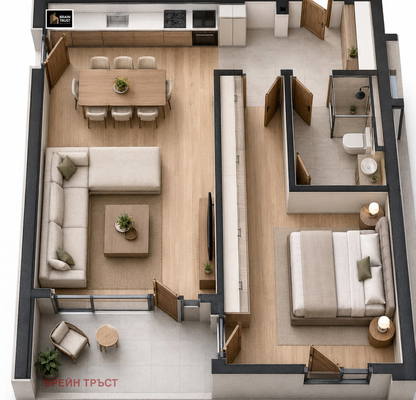 Photo 2 — 2-bedroom apartment in Sofiya, Mladost 2