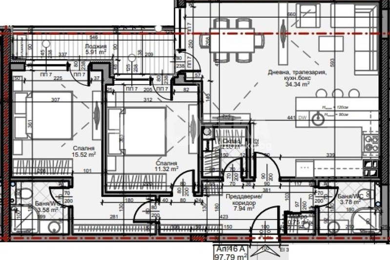 3-bedroom apartment in Sofiya, Mladost 4