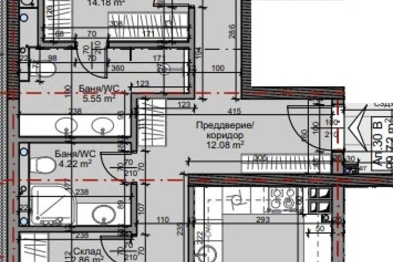 Тристаен апартамент с балкон в Младост 4, София