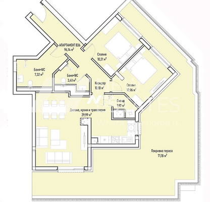 Photo 3 — 3-bedroom apartment in Sofiya, Mladost 4