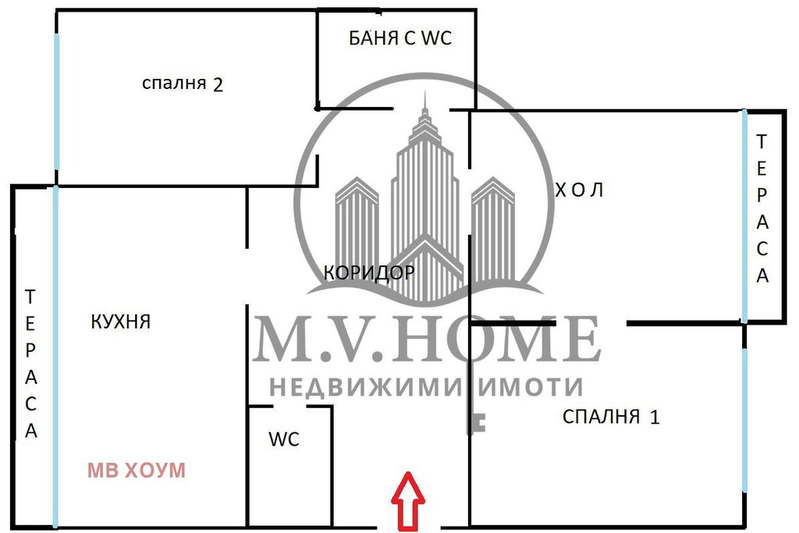 3-bedroom apartment in Sofiya, Musagenica
