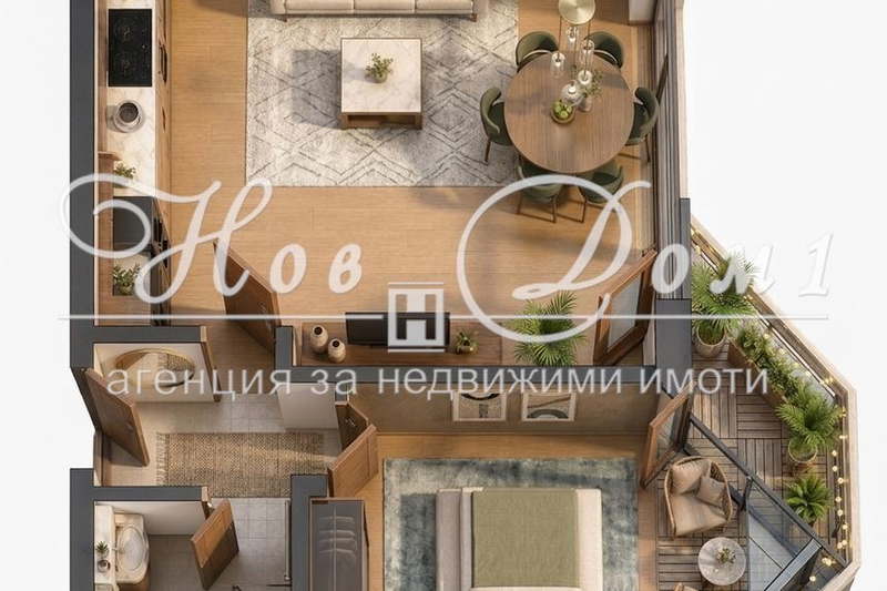 2-bedroom apartment in Sofiya, Obelya