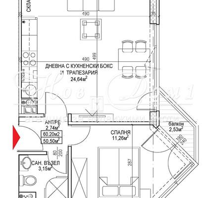 Снимка 2 — Двустаен апартамент в Обеля с тераса и паркомясто