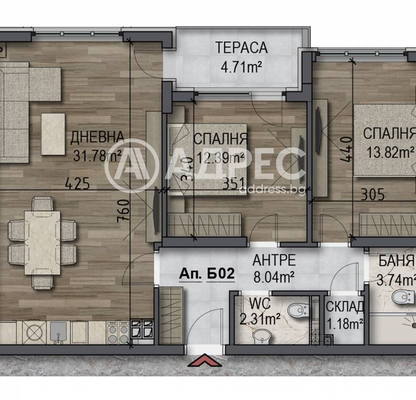 Снимка 4 — Тристаен апартамент в Овча купел с тераса и паркинг