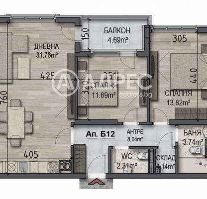 Photo 4 — Three-room apartment in Ovcha kupel with terrace and parking
