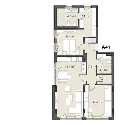 Снимка 3 — Тристаен апартамент с панорамна гледка в Овча купел 2, София