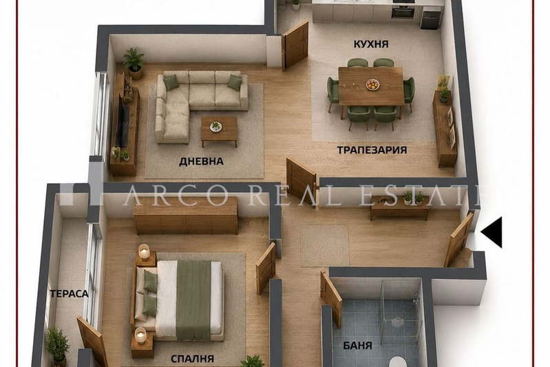 2-bedroom apartment in Sofiya, Slatina