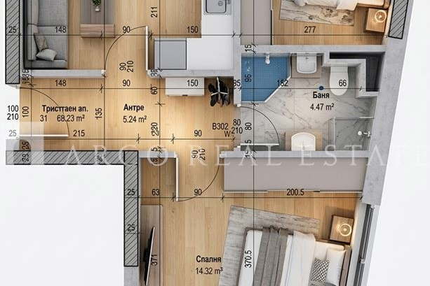 3-bedroom apartment in Sofiya, Slatina