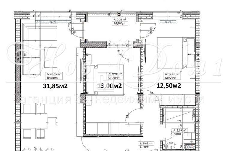 3-bedroom apartment in Sofiya, Slatina