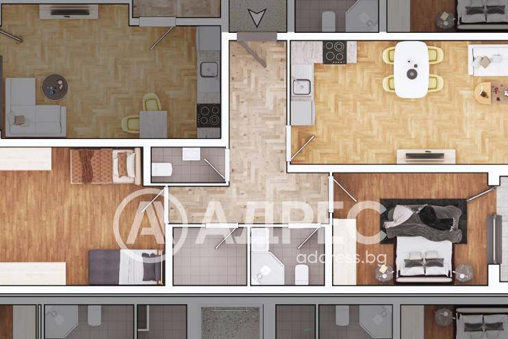3-bedroom apartment in Sofiya, Slaviya