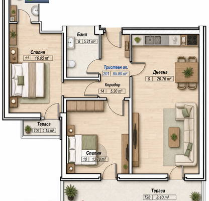 Photo 5 — 3-bedroom apartment in Sofiya, Suhata Reka