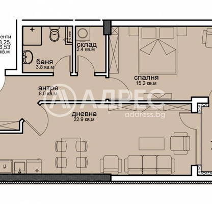 Photo 4 — 2-bedroom apartment in Sofiya, Vitosha