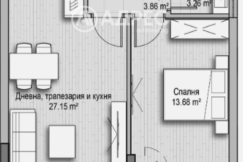 2-bedroom apartment in Sofia, Vitosha