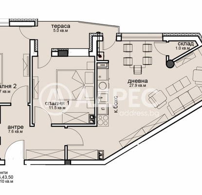 Photo 4 — 3-bedroom apartment in Sofiya, Vitosha
