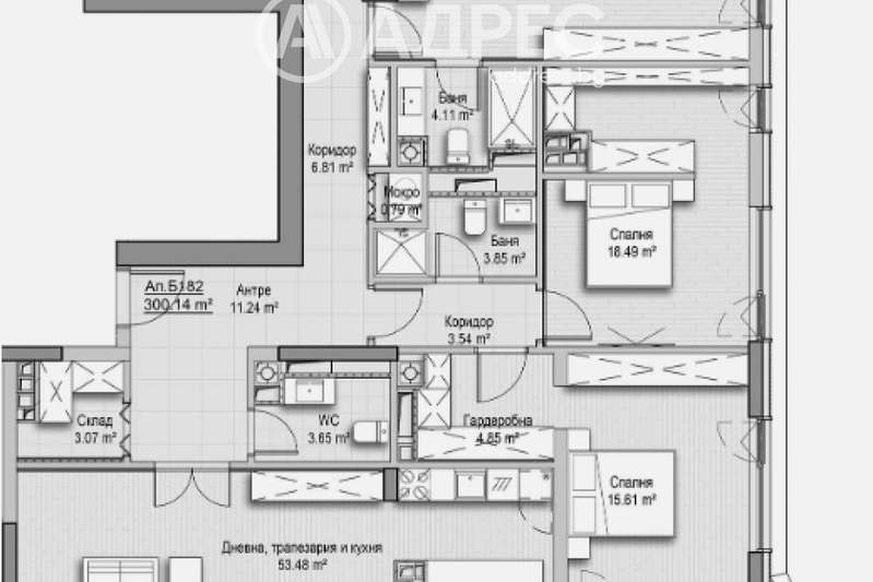 4-bedroom apartment in Sofiya, Vitosha