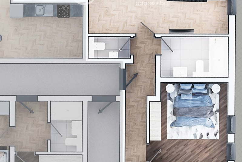 3-bedroom apartment in Sofiya, Zona B-19