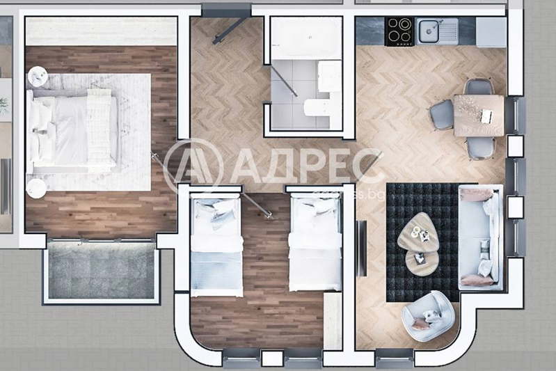 3-bedroom apartment in Sofiya, Zona B-19